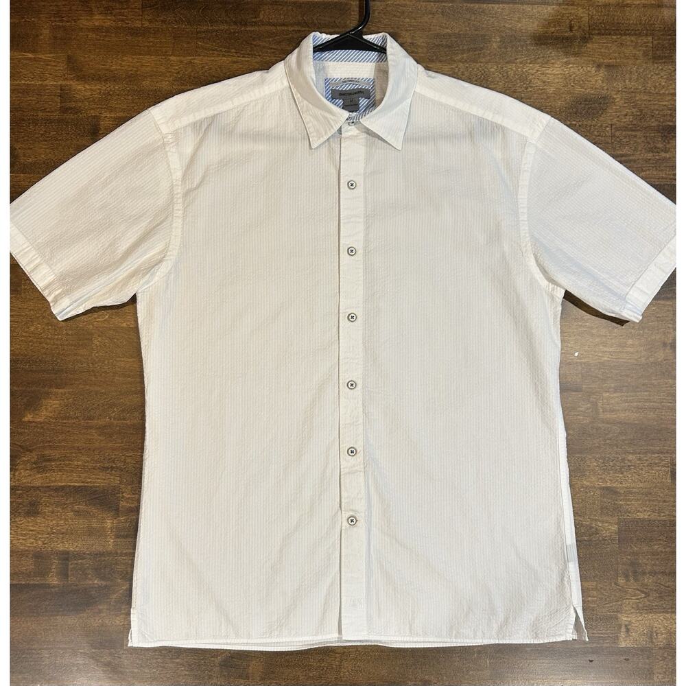 Johnson & Murphy Men’s Dress Short Short Sleeve White Medium